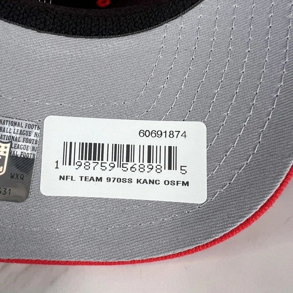 Kansas City Chiefs Hat Cap Snap Back Red 9Seventy Trucker Mesh New Era‎ Mens